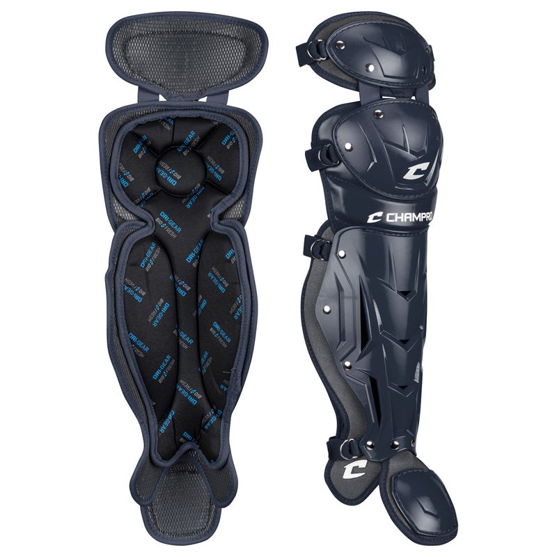 CHAMPRO Optimus Pro Leg Guard - 13.5" Shin Guard, Navy - Image 1